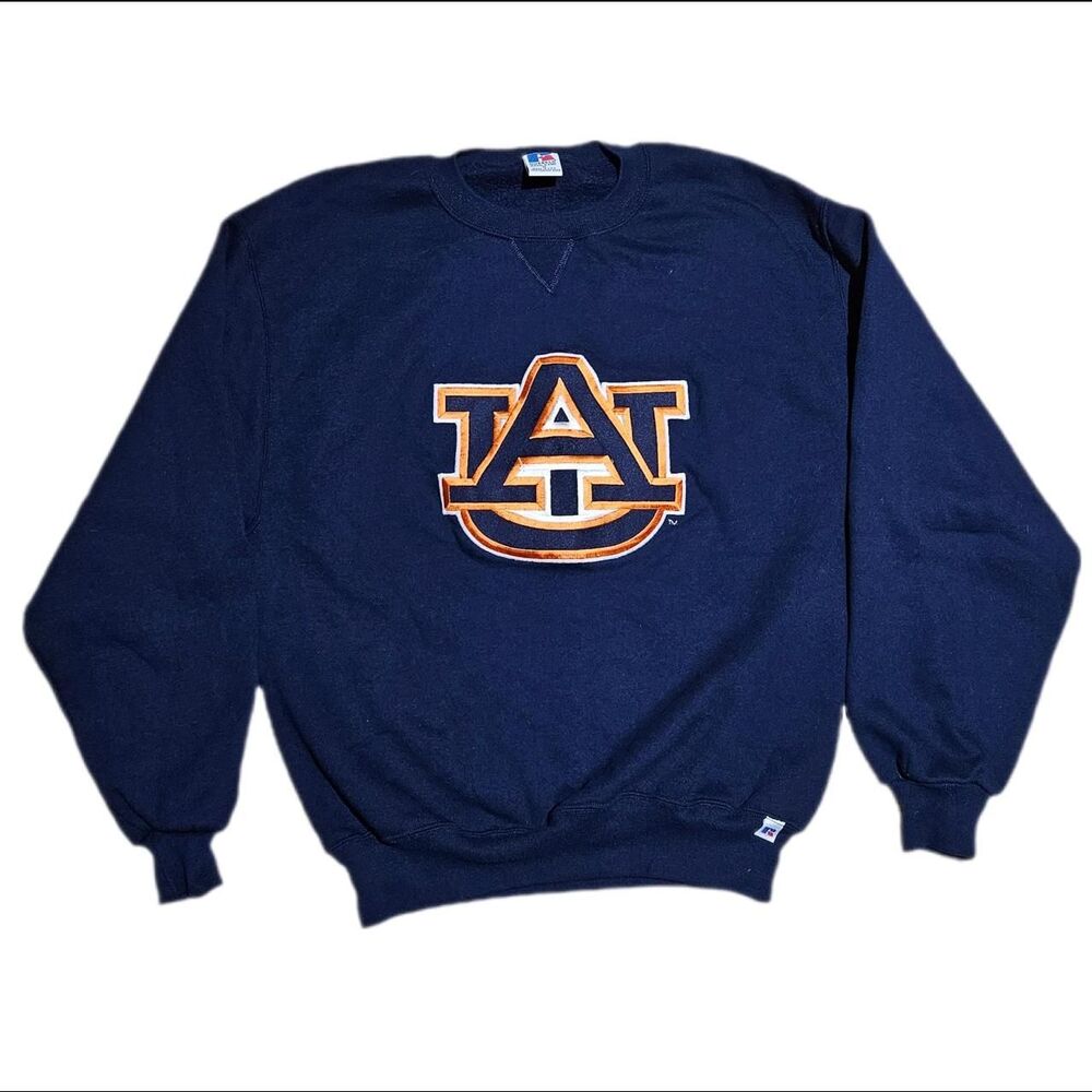 90s auburn university navy orange sweatshirt